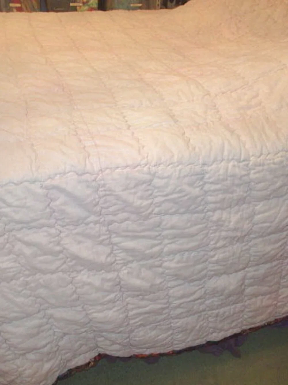 Vtg 70s Velvet Patchwork Quilt King / Cal. King Handmade Groovy Psychedelic Boho